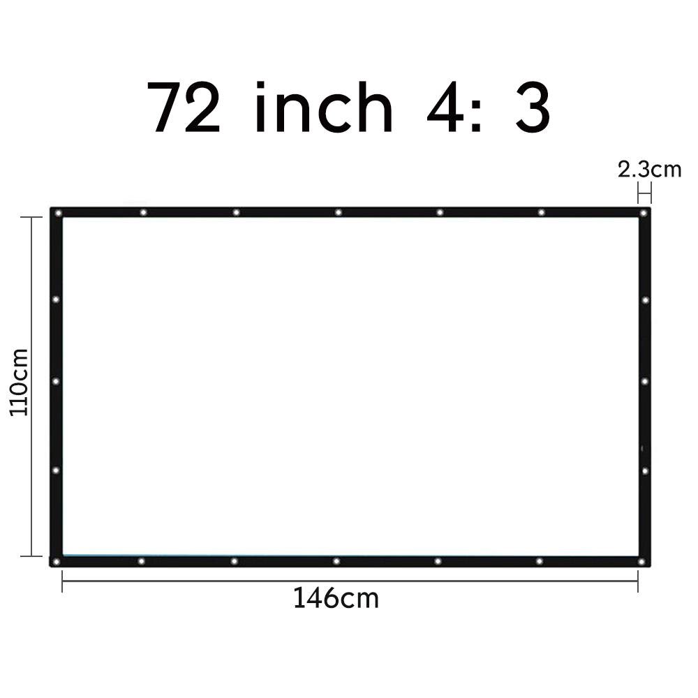 Movie Cloth Movie Curtain Projection Screen Polyester Practical Durable Portable Home Shade Sail Shelter Room Waterproof