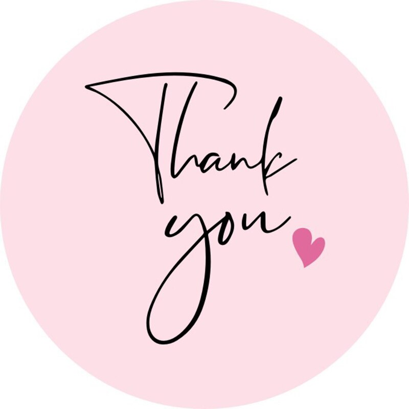 120pcs Pink label paper Thank You Sticker Seal Labels Christmas Decoration Sticker for Package Stationery Sticker: No 2