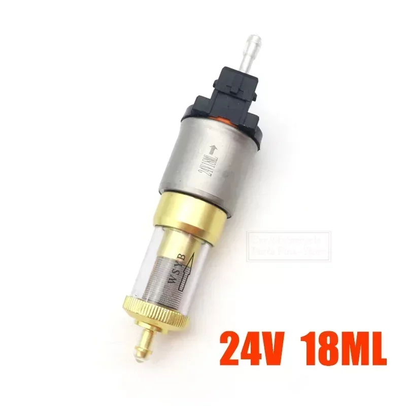 12V/24V 16ml/18ml Diesel Heater Fuel Pump with Double Filter, Quieter, Diesel Heater Replacement Parts for All Diesel Parking: Gold