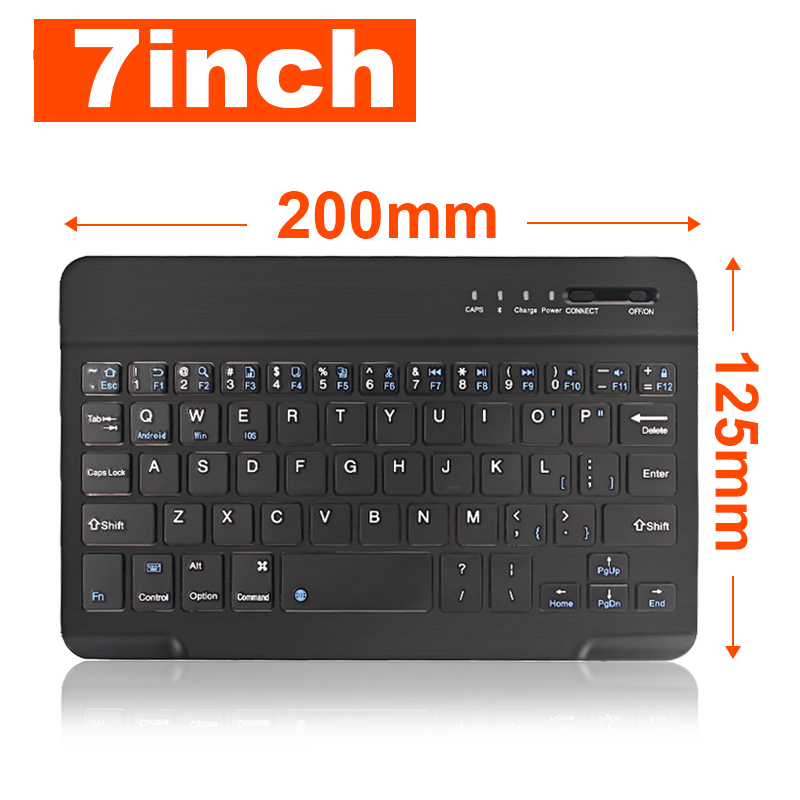 Keyboard Bluetooth Keyboard and Mouse Wireless Spanish Russian Mini Keyboard for Tablet ipad 8 Air 4 10.2 Pro 9 11 12: 7 inch EN Keyboard