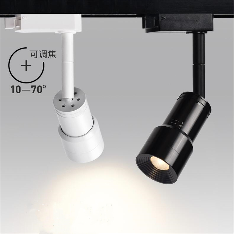 Scherpstellen zoom led spoor licht led rail achtergrond muur kledingwinkel spotlight Verstelbare stralingshoek 10 tot 70 graden