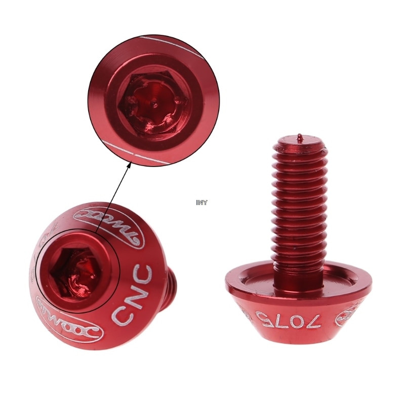2 uds M5x10mm aleación de aluminio bicicleta soporte de botella de agua de bicicleta perno titular tornillo