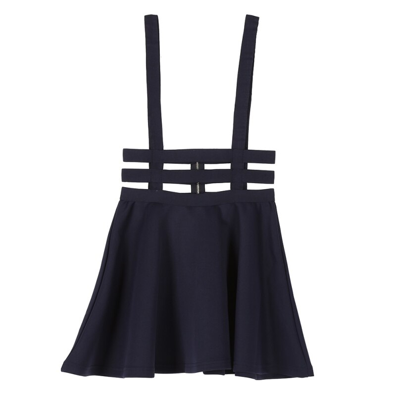 Mini Falda Skater para mujer, ropa con tirantes, cintura alta, Verano: NL