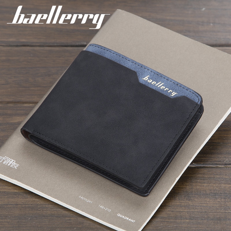 Luxury Brand Men Short Wallets Simple Multi-card Position Open Coin Purse Fashionable Soft Leather Thin Wallet