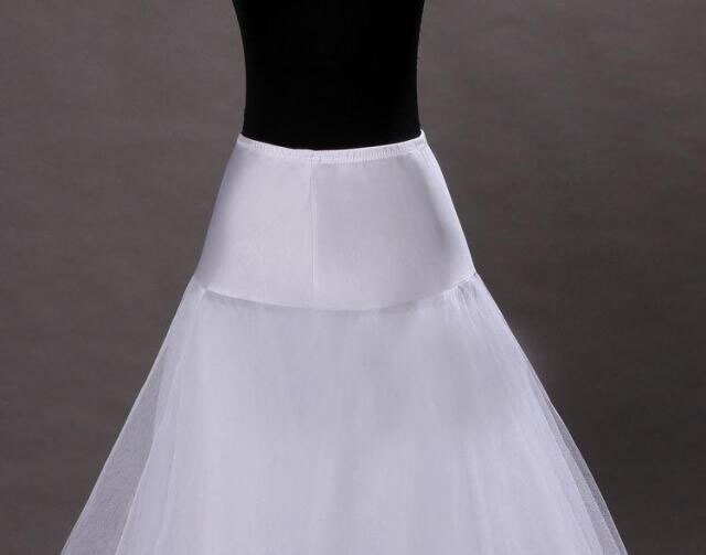 Petticoat Een Lijn 1-Hoop 2-Layer Cerceau Petticoat Onderrok Bridal Hoepelrokken Voor Trouwjurk In voorraad