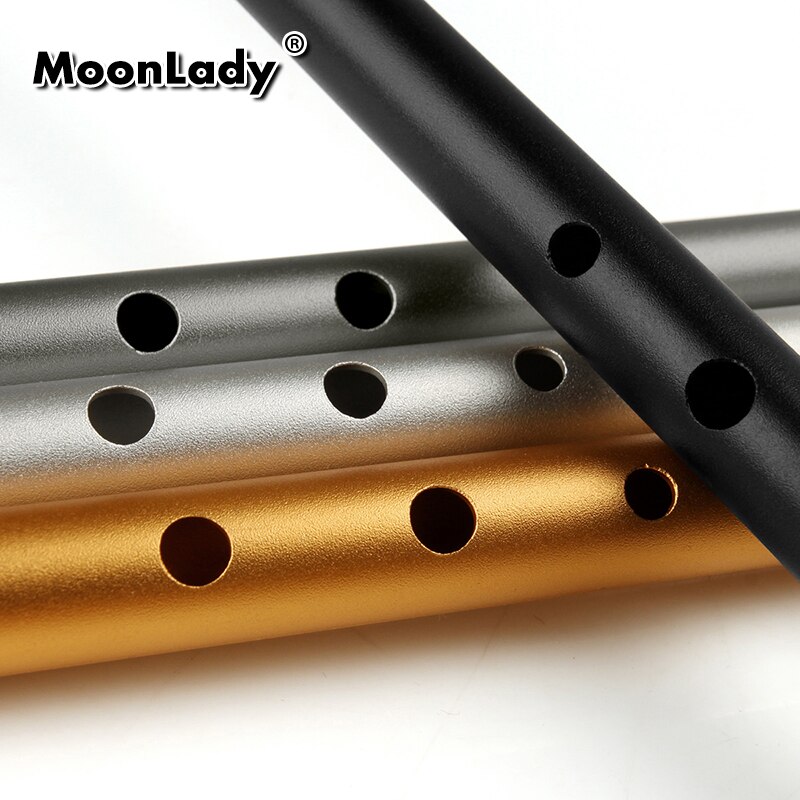 Flauta de Metal de 6 agujeros, silbato irlandés de aleación de aluminio, con todos los accesorios