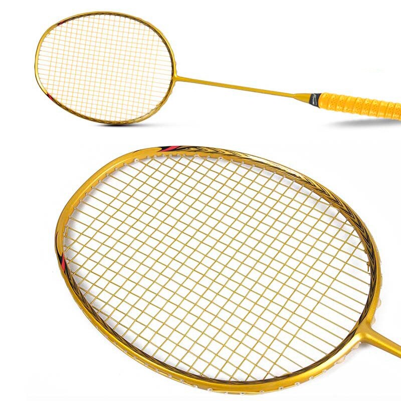 100% Carbon Professionelle Badminton Schläger mit tasche Ultraleicht Offensive Badminton Schläger Schläger outdoor sport Sporting waren: golden