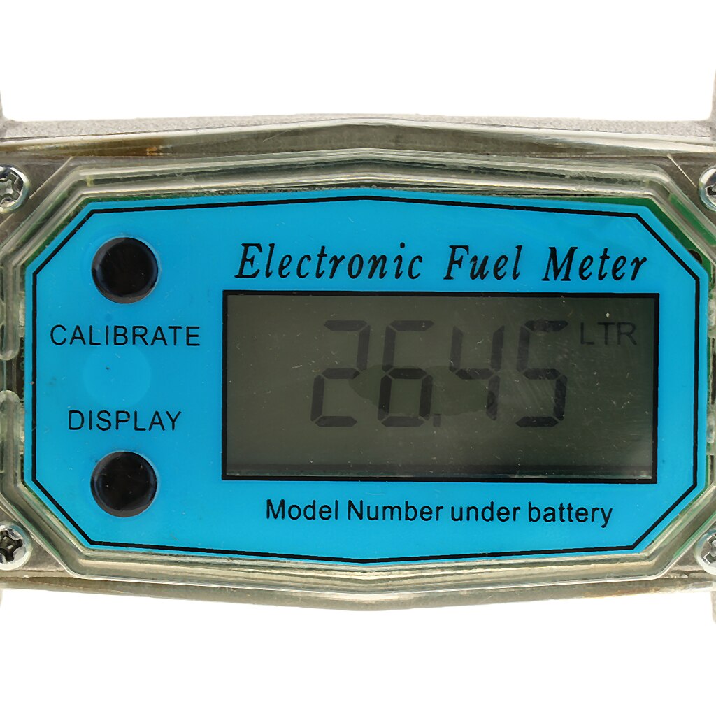 Digital Diesel Fuel Flow Meter 1.5'' Electronic Turbine Flow Gauge 380L/Min