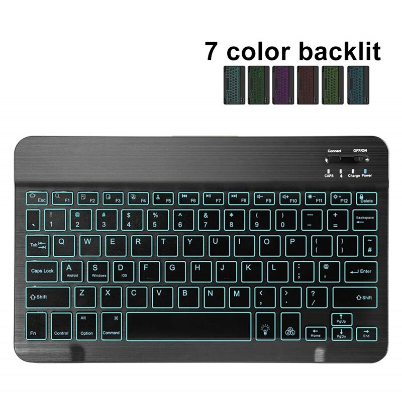 Bluetooth Keyboard for Tablet 78 Keys Compatible ipad Samsung Huawei Windows Tablet Backlit Ultra-thin Mini Wireless Keyboard
