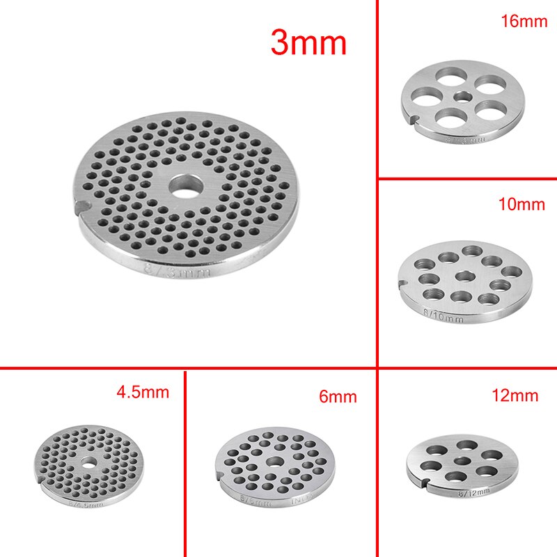 Disque pour meuleuse à viande Type 8, en acier inoxydable, 3/4, 5/6/10/12/16mm, pièces de machine