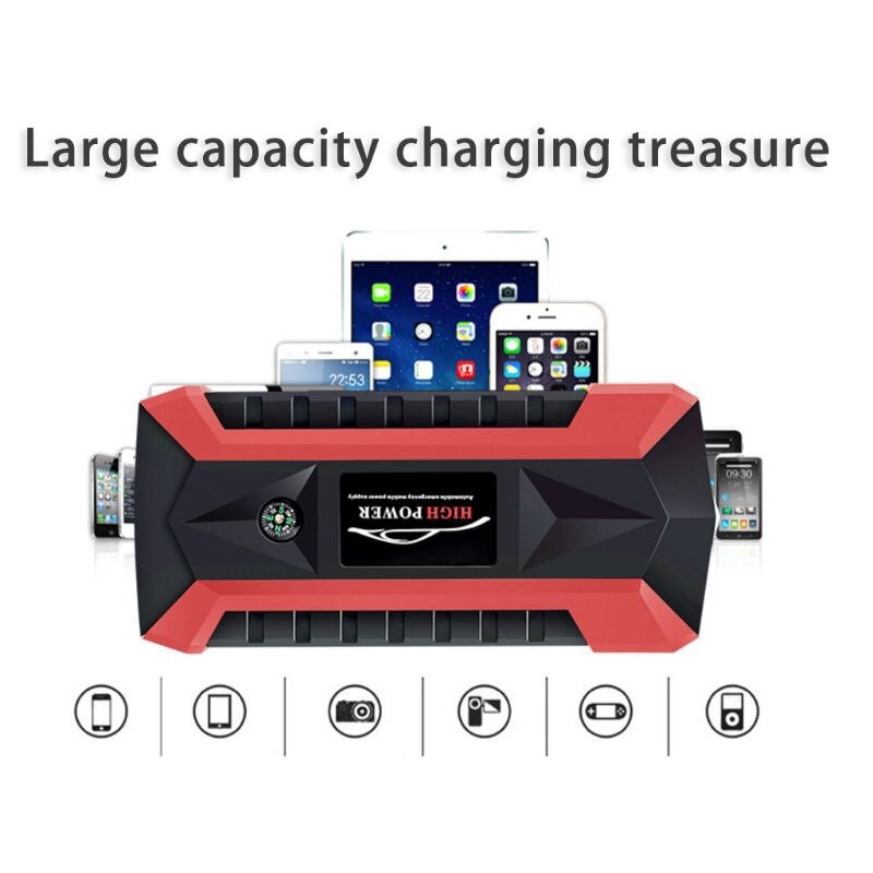 89800mAh 4 USB Portable Car Jump Starter Pack Booster Charger Battery Power Bank