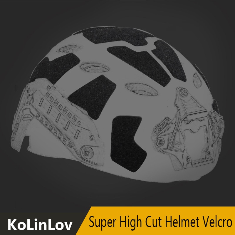 Super Hoge Cut Helm Klittenband Voor Fast Helmen Patches Klittenband Sticky Accessoires