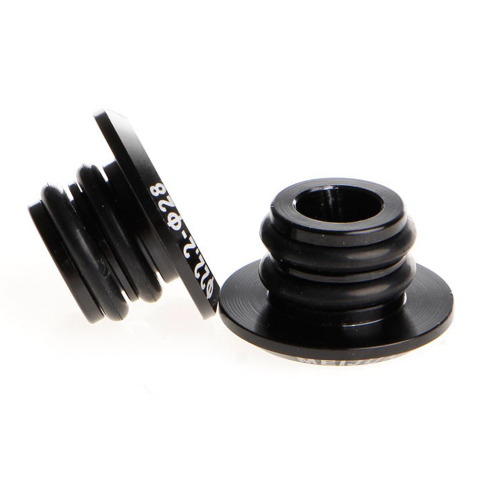 2 uds. De tapones de aleación de aluminio para manillar de bicicleta de montaña y carretera, accesorios para bicicleta: Black