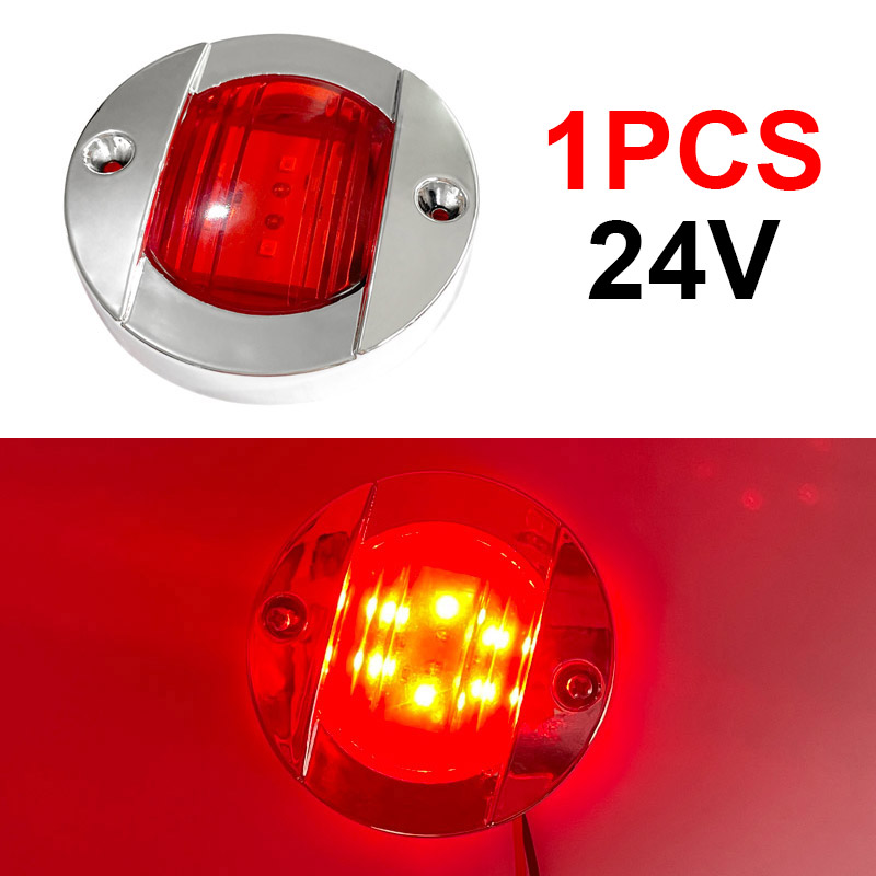 1 kpl  dc12v/24v veneen peräpeilin led-perävaloa pyöreä kylmänvalkoinen led-takavalo jahtilisävaruste sininen/valkoinen/keltainen/vihreä/punainen: Harmaa