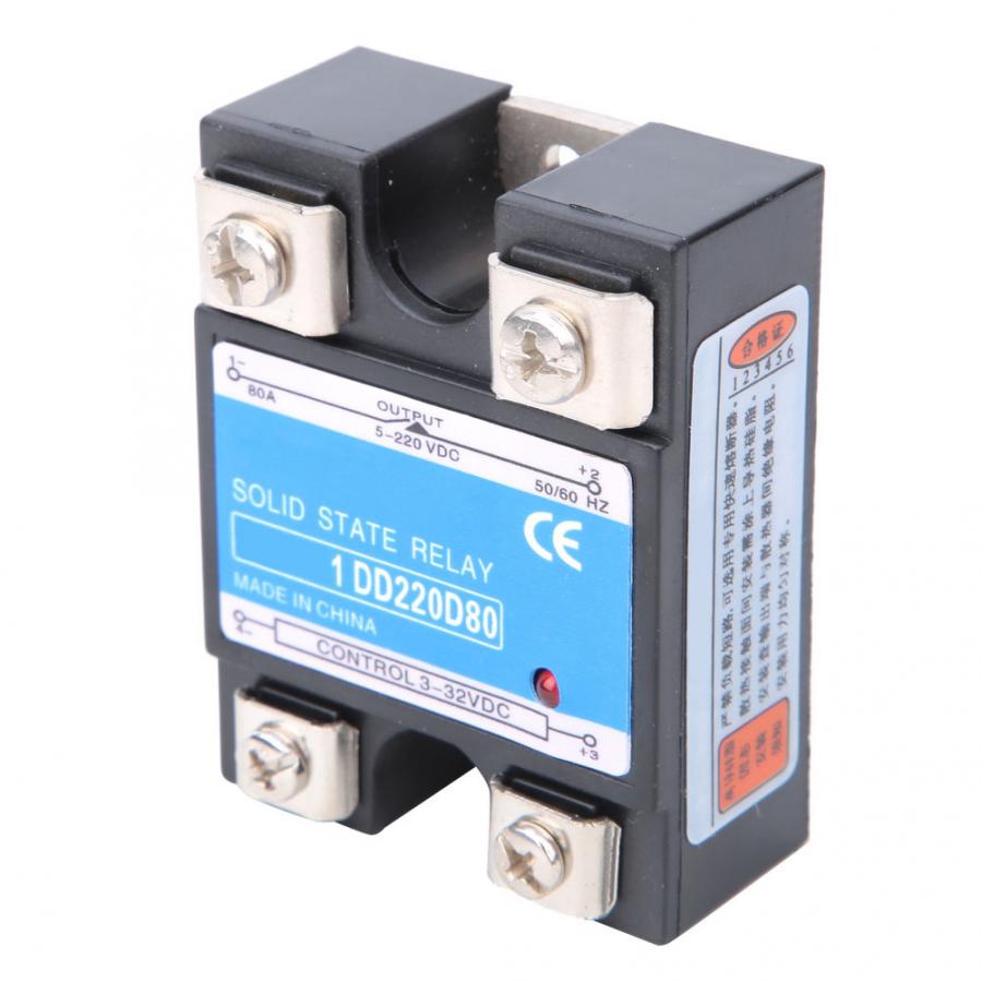 10A/25A/40A/60A/75A/80A/100A/120A Solid State Relais DC-DC SSR input 3-32VDC Belasting 5-220VDC Stuurrelais