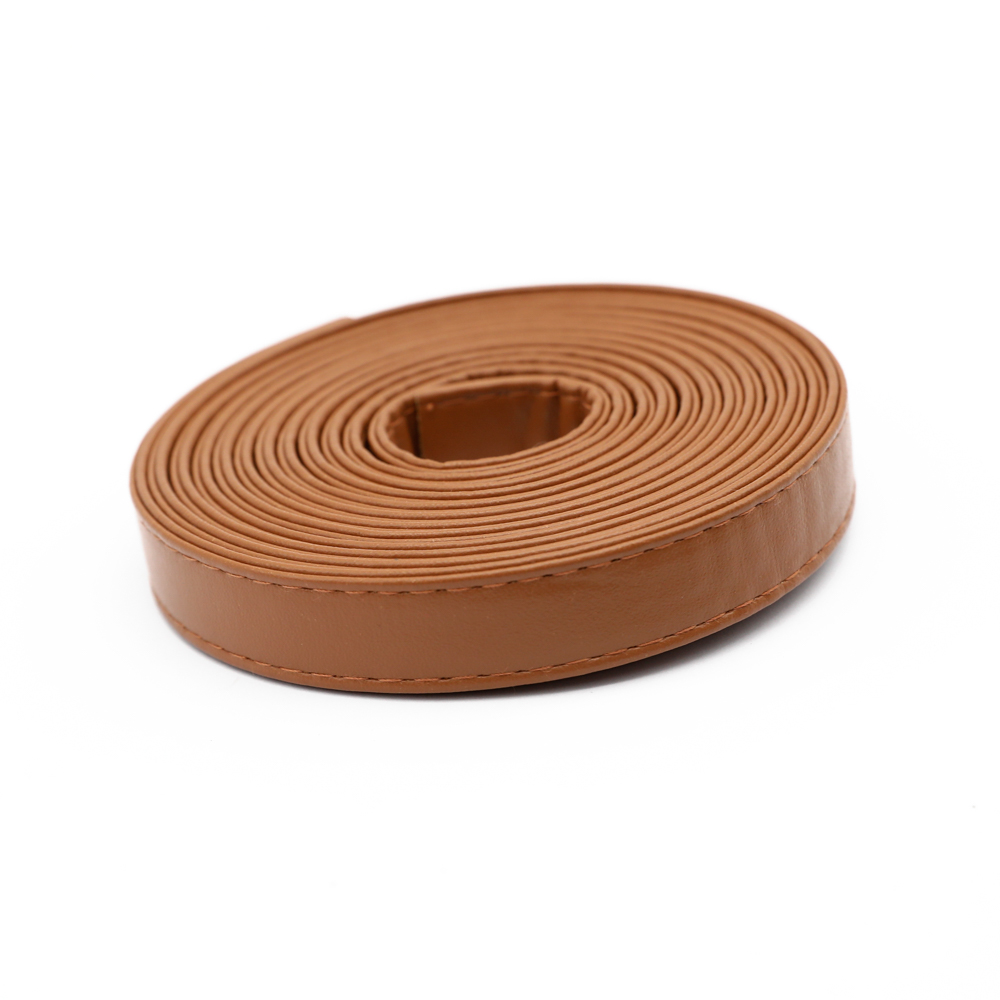 Correa trenzada de piel sintética para mochila, cordón de cuero PU plano, cuerda para bolso, collar, fabricación de pulseras, 15mm, 2 metros