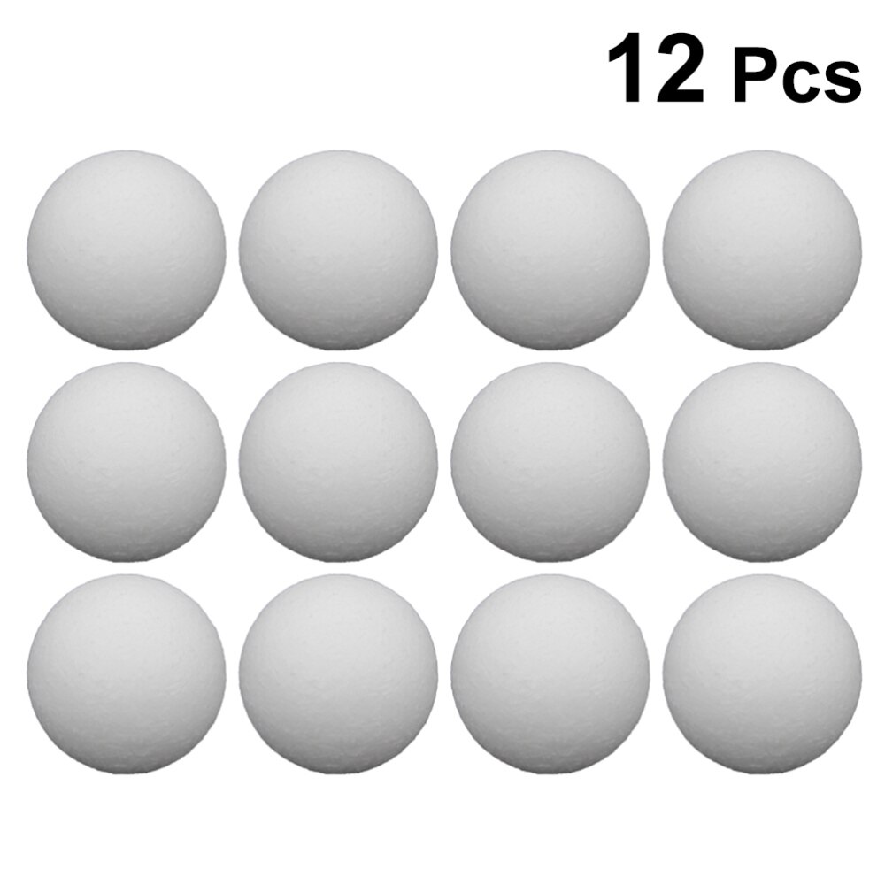 12pcs Table Soccer Balls Replacement Balls Tabletop Game Balls Table Accessories(White/36mm)