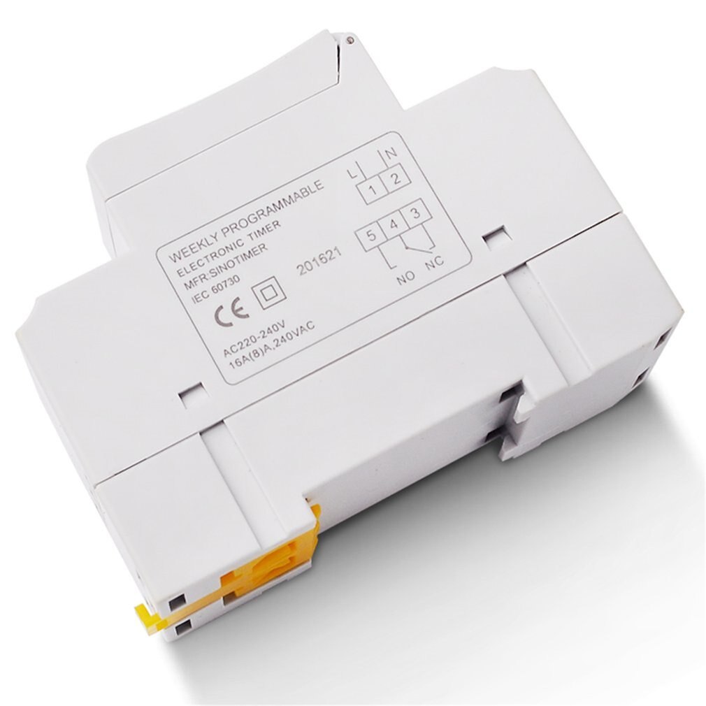 SINOTIMER Switch Relay Timer Control AC 220V 1.5W Weekly 7 Days Digital Programmable Time Din Rail Mount for Electric Appliance