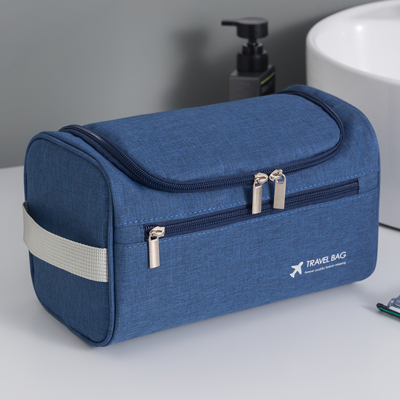 Neceser de viaje colgante, organizador y Kit Dopp de higiene para el baño con gancho para accesorios de viaje, artículos de tocador, baño Shav: Beige