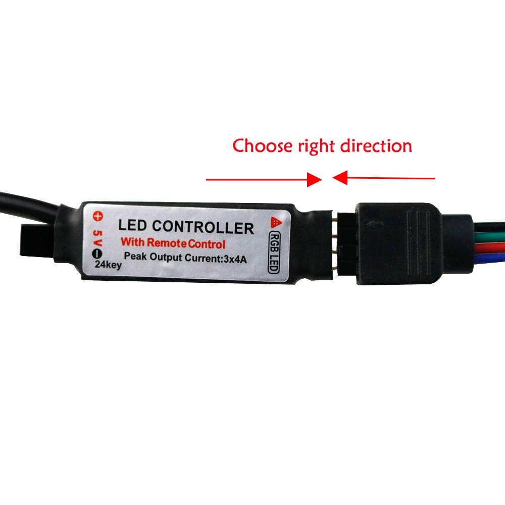 24 toetsen RGB Controller DC 5V USB LED Strip Mini RF Afstandsbediening Voor RGB 5050 3528 5630 SMD ledstrip Licht JQ