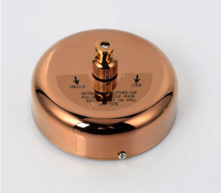 Retractable clothesline indoor Stainless Steel Square/ Round Clothesline outdoor Clothes Dryer with 2.8 M Nylon clothesline rope: rose gold