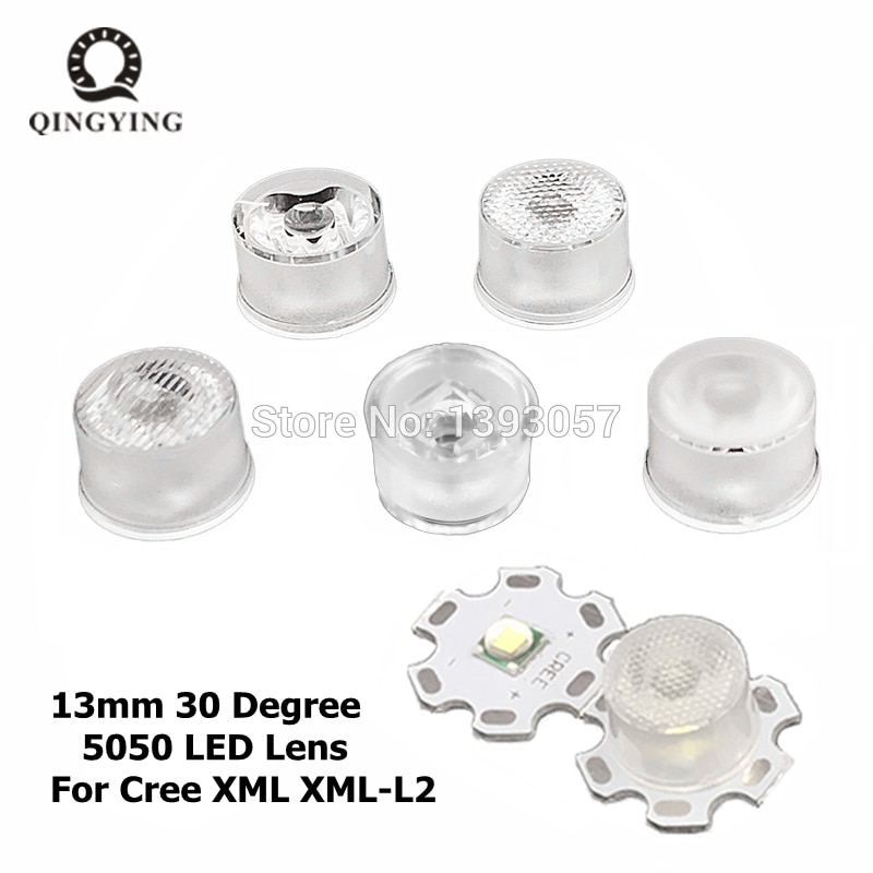 5-50 stuks CREE LED lens 13mm 30 Graden Optische PMMA Voor XML T5/T6/ u2 XHP50 5050 Led Lens Houder Plano Reflector Collimator