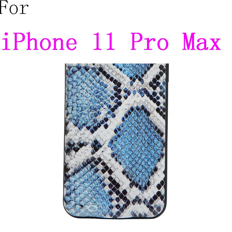 Slim Smart Battery Case for iPhone XR X XS 11 Pro Max 6 6 S 7 8 Plus SE Charging Power Bank snake skin fish scales pattern: i11ProMax-SP