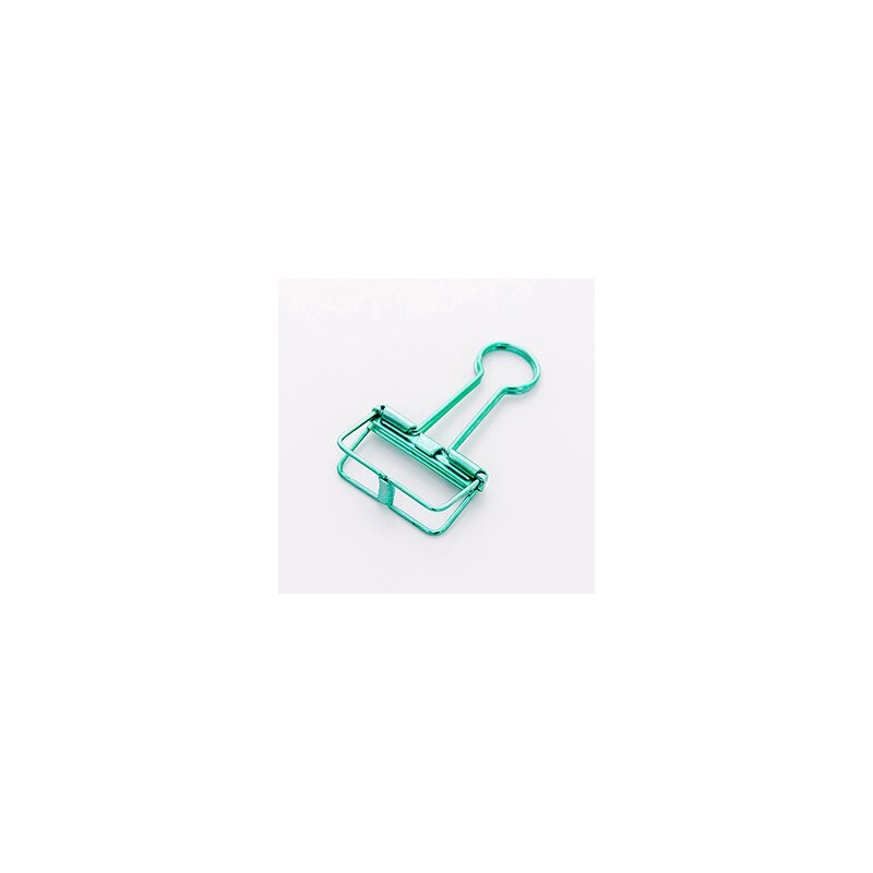 1Piece Colour Metal Clips folder Binder clip Exquisite Ticket clip Food packaging Stationery school office Supply: Medium green