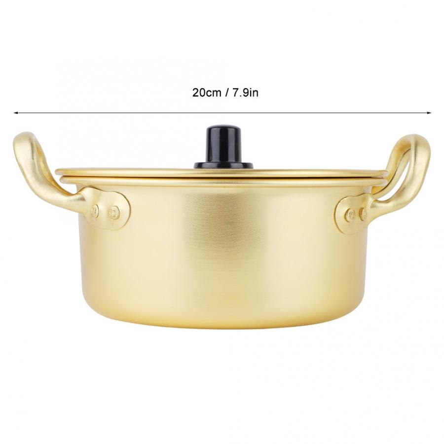 Cooking Pot Korean Ramen Noodle Pot Korean Yellow Aluminum Stockpot Instant Noodles Pot cooking pots