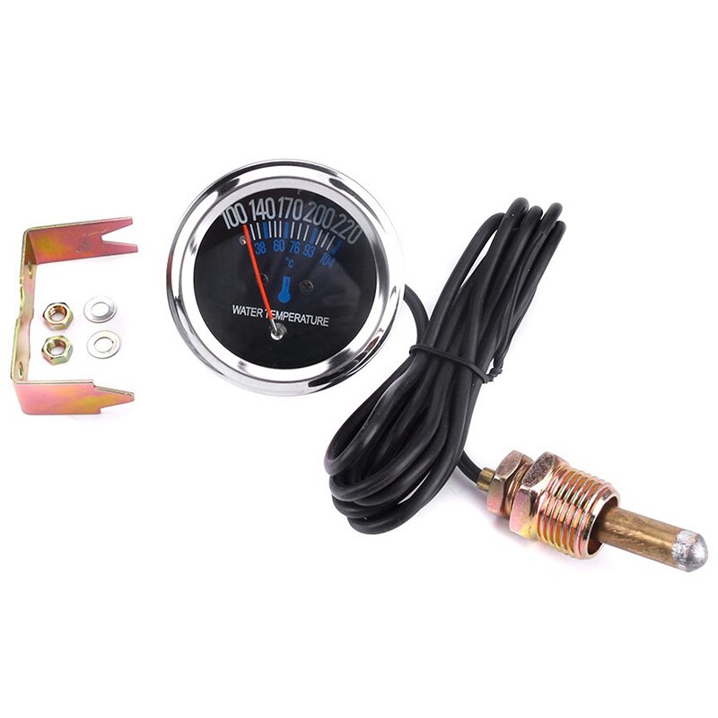 Universal 52mm Car Mechanical Water Temperature Temp Meter Gauge 100-220 Fahrenheit 12V