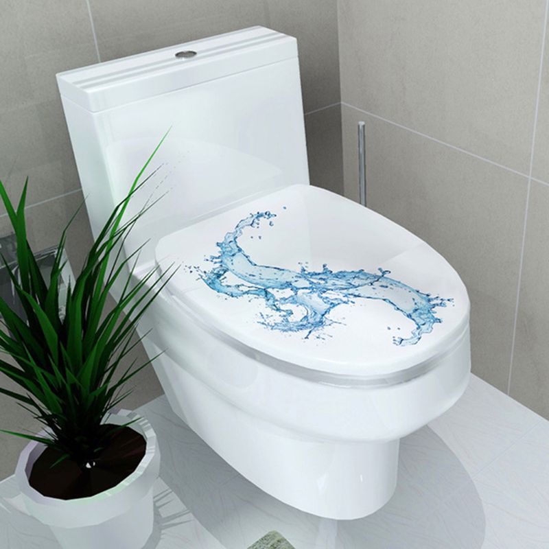 Enkelhed frisk stil toiletsæde væg klistermærke kunst badeværelse mærkater indretning pvc aftagelig boligindretning