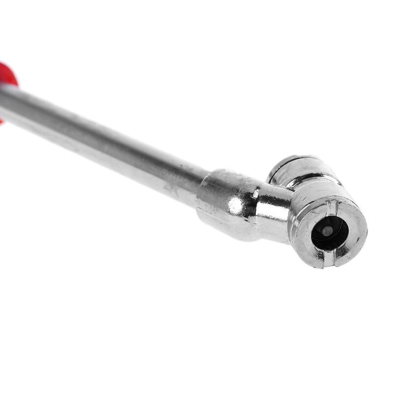 Car Vehicle RV Dual Head Straight Tire Inflator with Pressure Gauge Quick Inflation Rod for Truck RV Bike Motorcycle Car