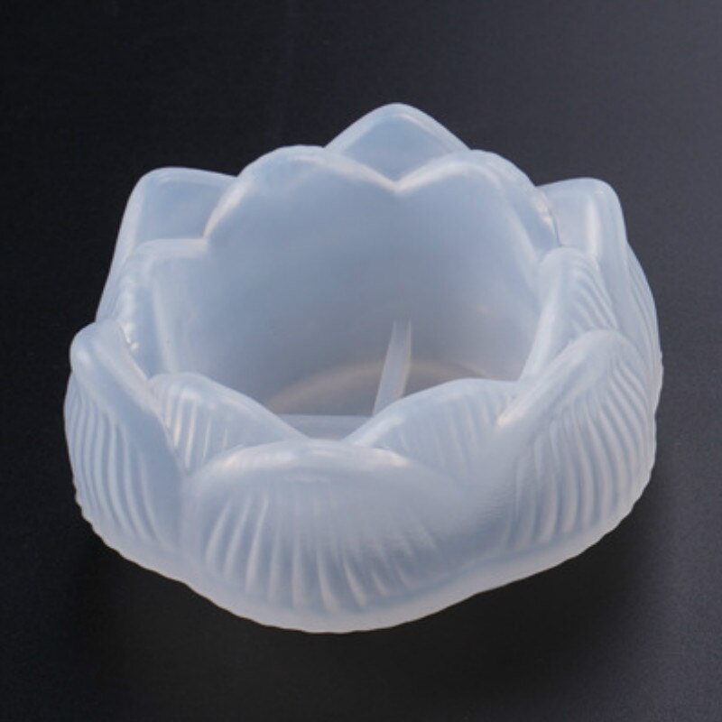 Molde de silicona con forma de flor grande para almacenamiento de loto, plato con forma de flor, molde para Cenicero Floral, bandeja grande, molde para hacer flores, artesanía de resina epoxi