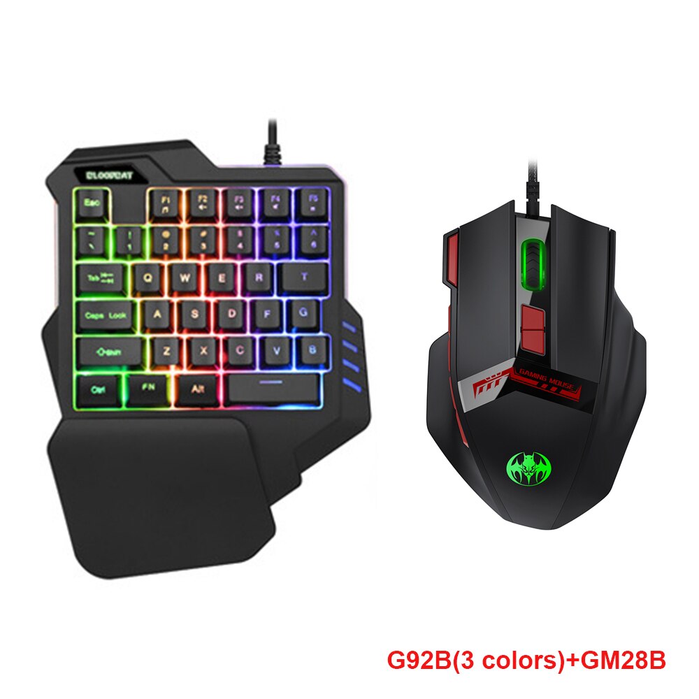 Gaming Keyboard Gamer USB Wired LED RGB Backlit Ergonomic 10 Buttons Mouse And 35 Keys Keyboard For PC Computer PS3 PS4 XBOX: GM28B G92B