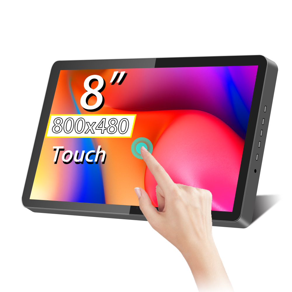 8/7-inch draagbare touchscreen-monitor 1024x600 60Hz-scherm HDMI-compatibele pc-gamerlaptop