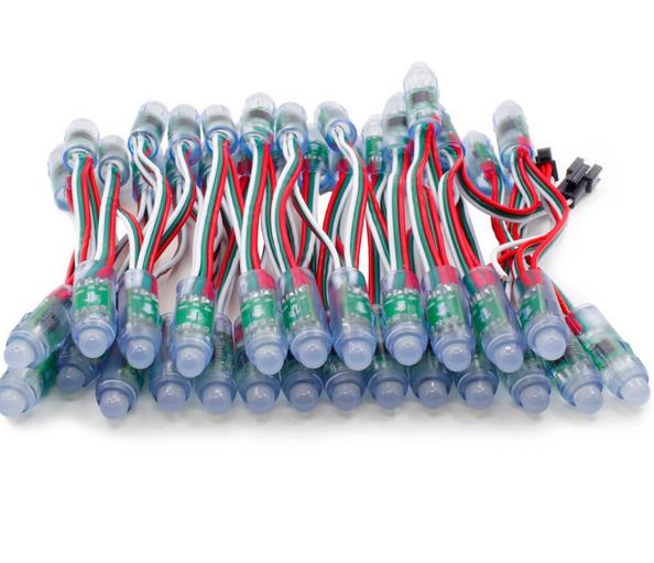 50pcs Leds 12mm WS2811 Full Color Pixel Module DC5V IP68 Waterproof Point Lights For Advertisement 50pcs