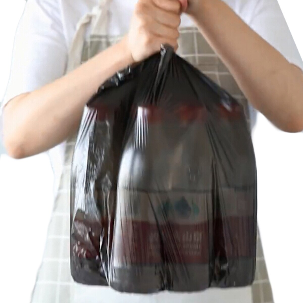 100Pcs Handle Breakpoint Garbage Bag Thickened Disposable Plastic Bag Trash Bags Waste Bin Rubbish Bags