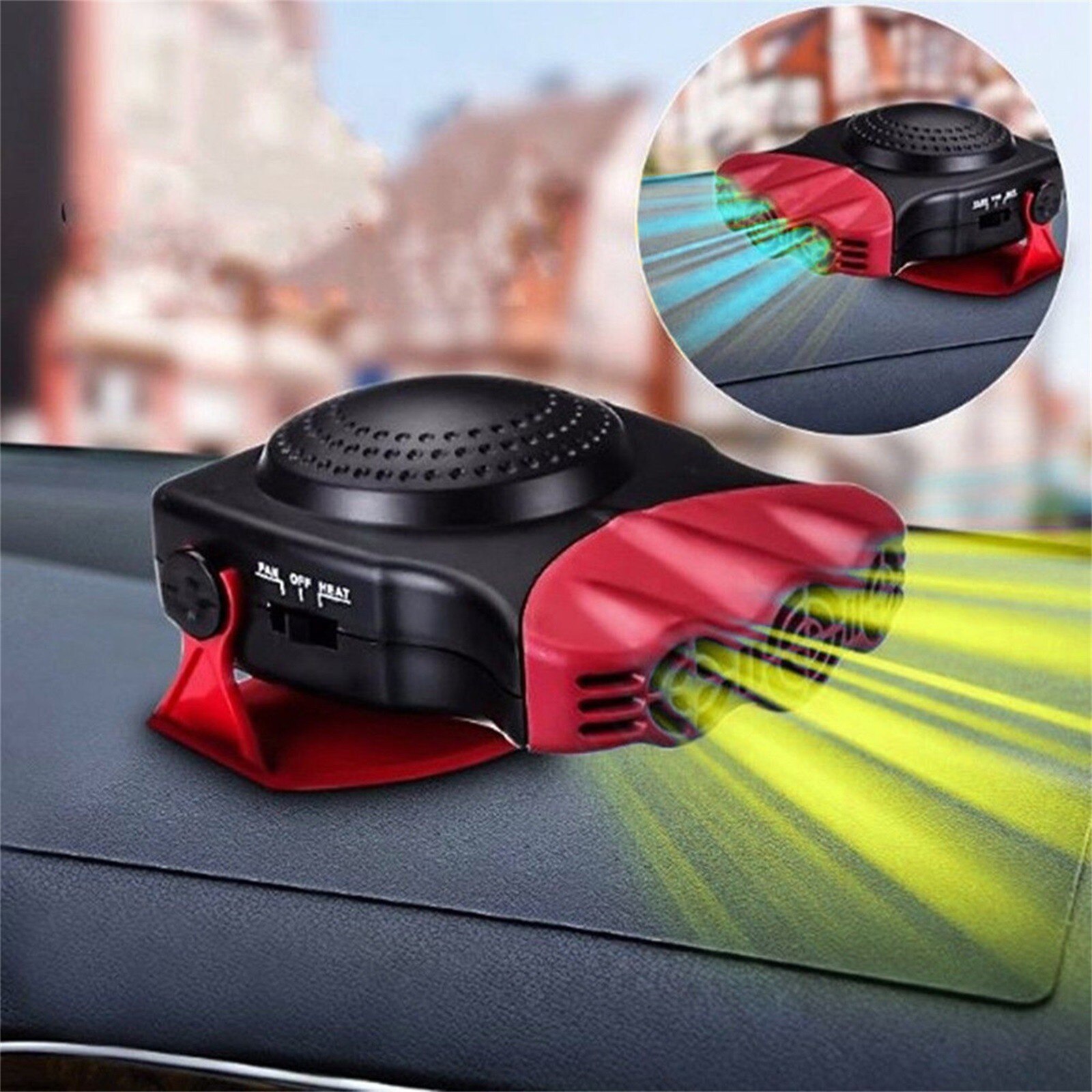 12V Winter Car Heater Universal 12V Car Interior Heating Cooling Accessories Fan Heater Window Mist Remover Portable Car Heaters