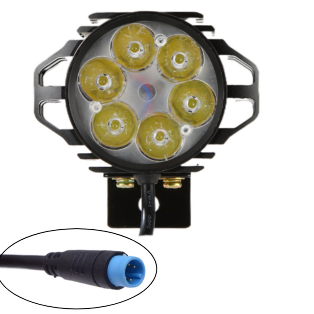 36 v/48 V Elektrische Fiets Front Light 4pin 3pin Waterdichte Optiops LED Front Light Waterdichte E-bike Koplamp Onderdelen: Licht Geel