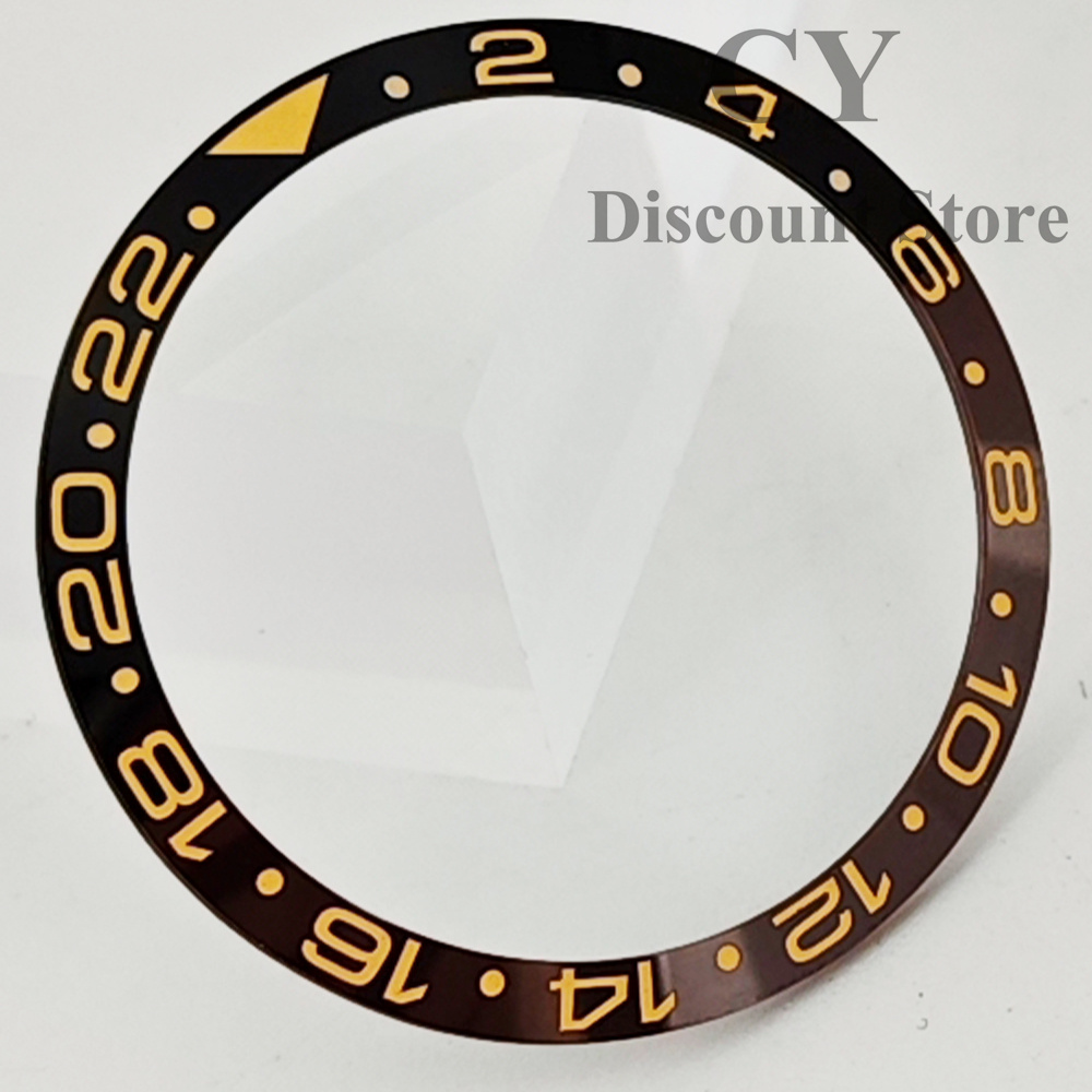 34mm Watch Bezel Insert Bezel Fit Automatic Watch Case For Ring Parts Automatic Watch Replacement: Brown