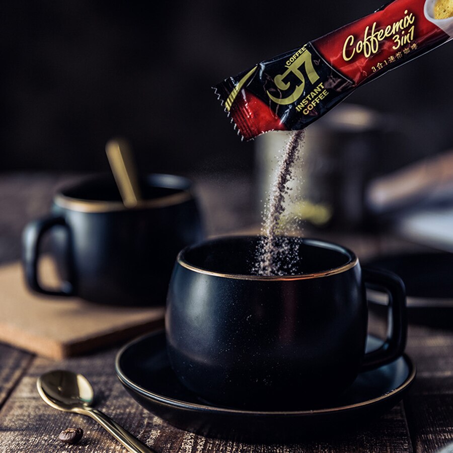 Ceramic Coffee Cup and Saucer Black Pigmented Porcelain Tea Cup Set with Stainless Steel 304 Spoon