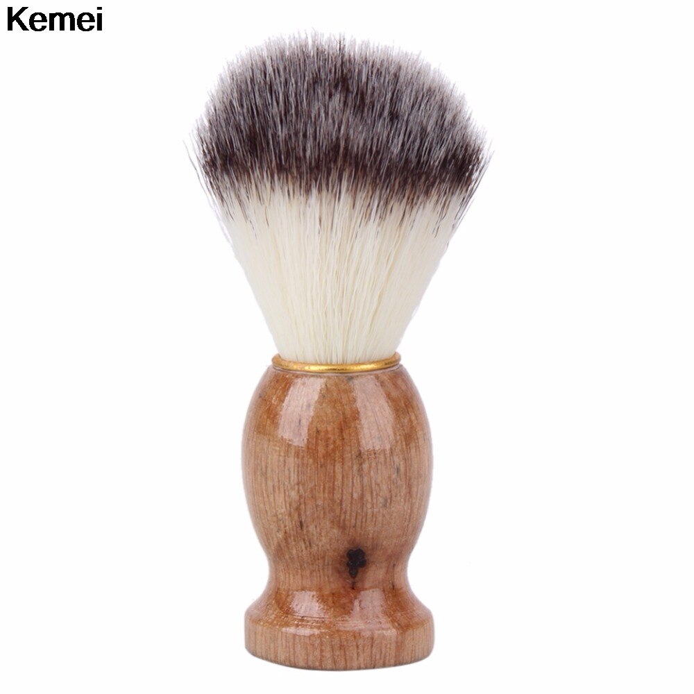 Brocha de afeitar para Barba, salón de belleza para hombres, herramienta de afeitado, cepillo de afeitar con mango de madera: Default Title