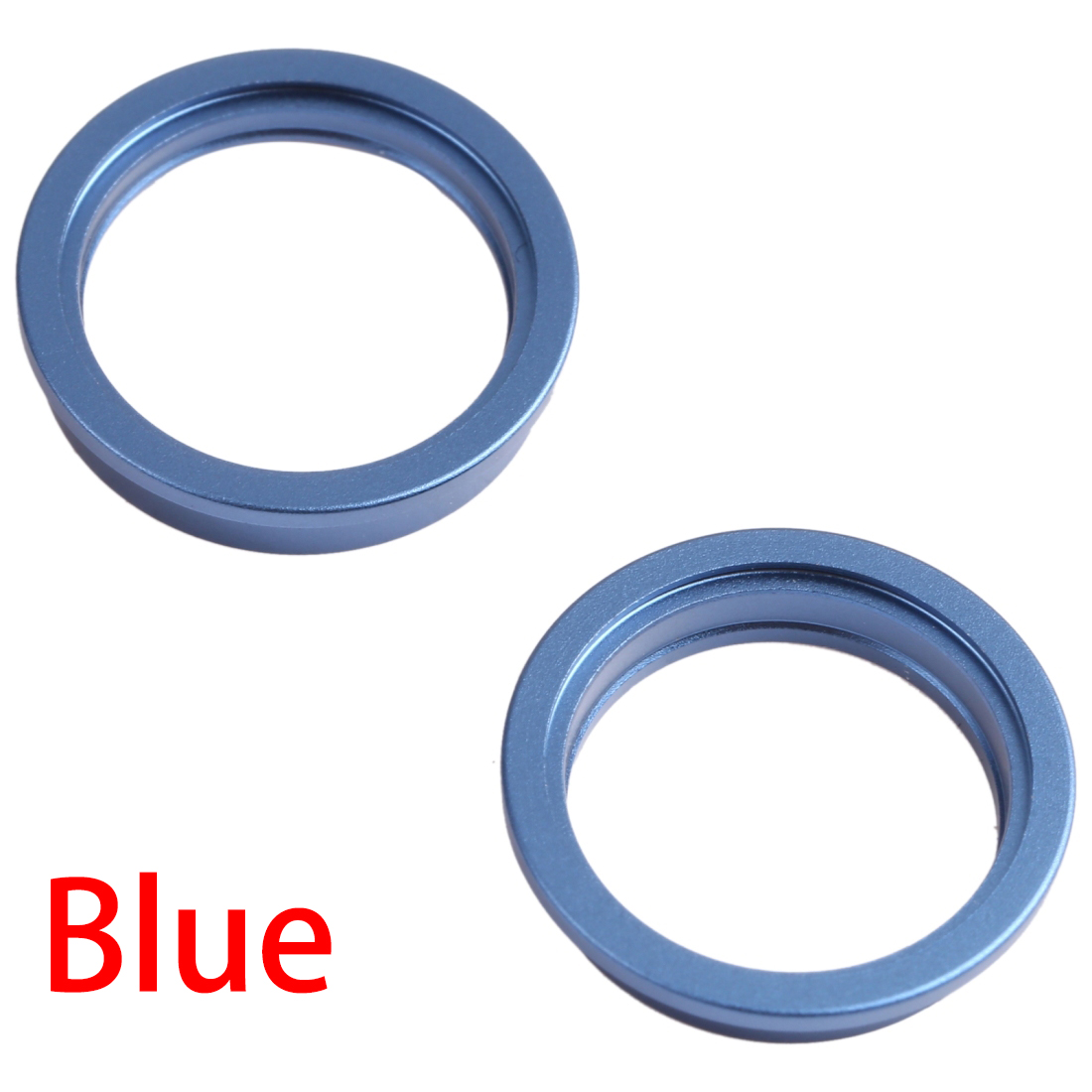 2 Stuks Achter Camera Glas Lens Metalen Buiten Protector Hoop Ring Voor Iphone 13 Mini: Blue