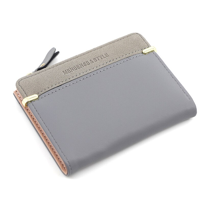 Portafoglio da donna portafoglio corto da donna portafogli moda per porta carte da donna portafoglio piccolo da donna Hasp femminile Mini Clutch per ragazza: Grigio