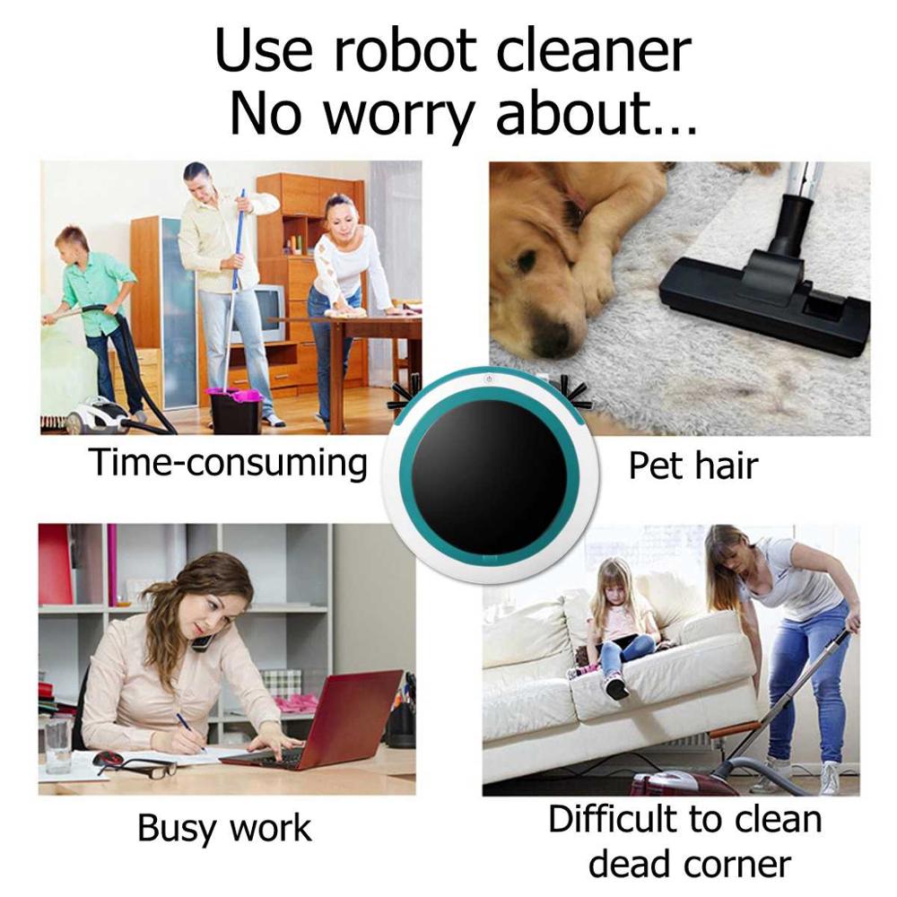 Intelligent Robot Vacuum Cleaner Robot Mopping Sweeping Suction Smart Cordless Auto Dust Sweeper Machine for Home Cleaning Robot