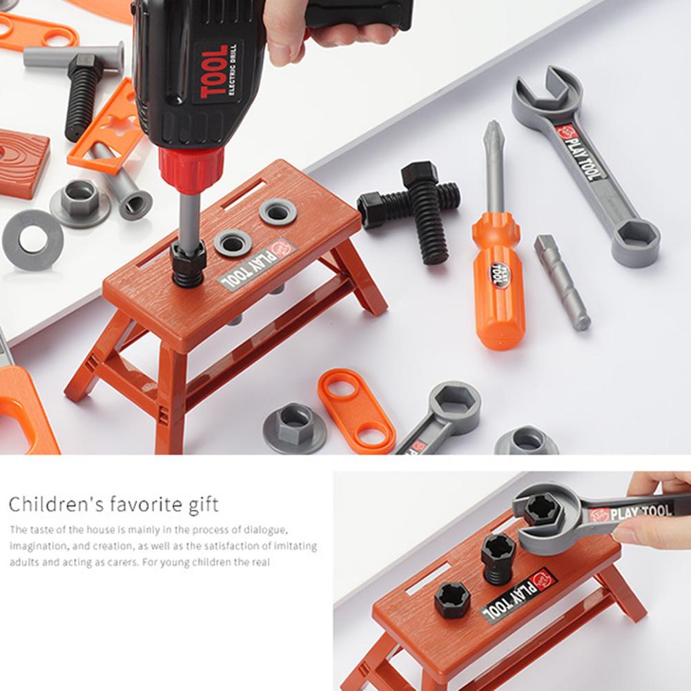 Reparations legetøjssæt børns reparationsværktøj legetøj kraft arbejdsbænk konstruktion værktøj bænk sæt til drenge piger kid legetøj