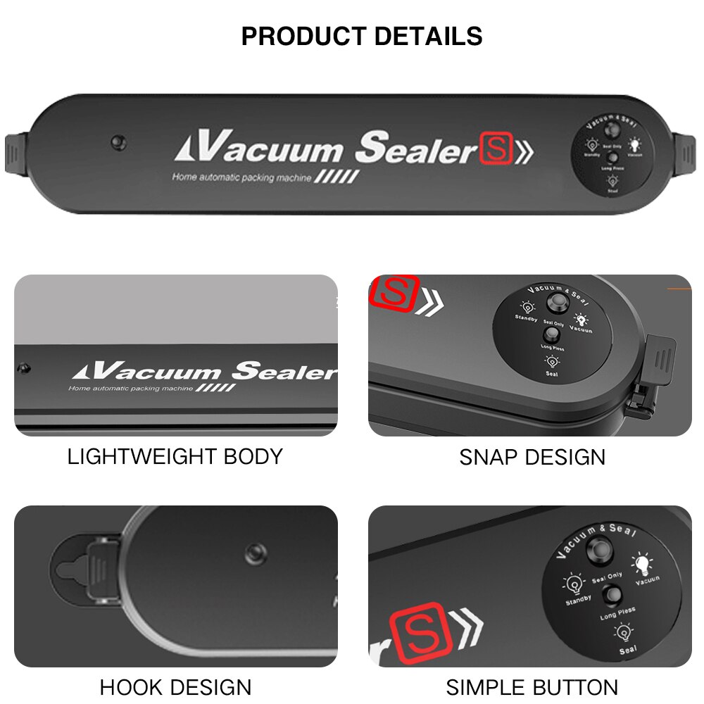 Food Vacuum Sealer Sausage Packaging Machine With 15pcs Bags Free Vacuum Food Sealing Machine Vacuum Sealer Packer