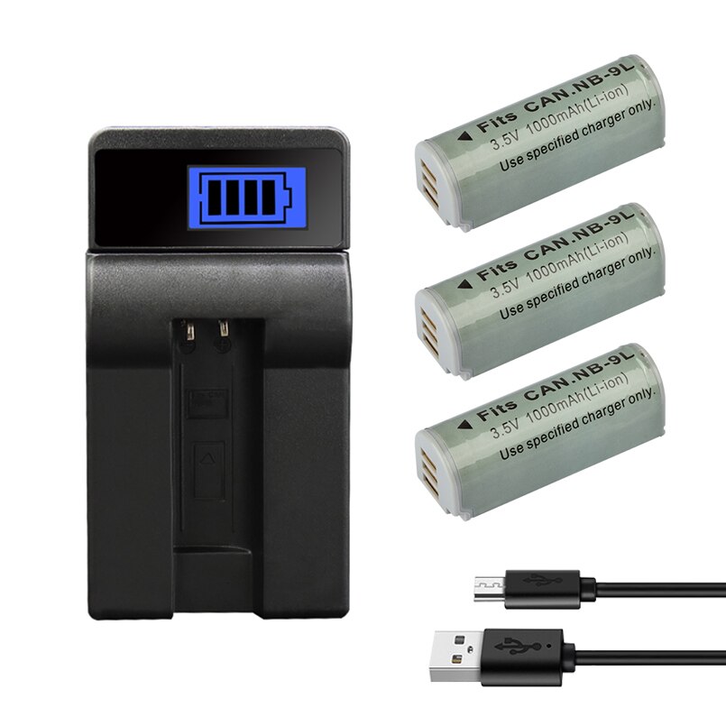 Batterie NB-9L NB9L für Canon ELPH 510 520 530 HS PowerShot N SD4500 IST IXUS 1000 1100 500 510 HS IXY 1 3 50S Kamera 1000mAh