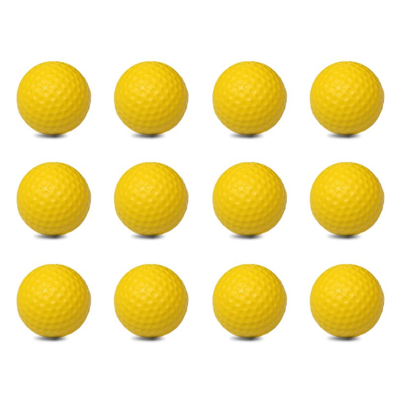 12 Pcs Golf Elastic Ball Hit Shot Putting Training Practice Aid Swing Sports M68D