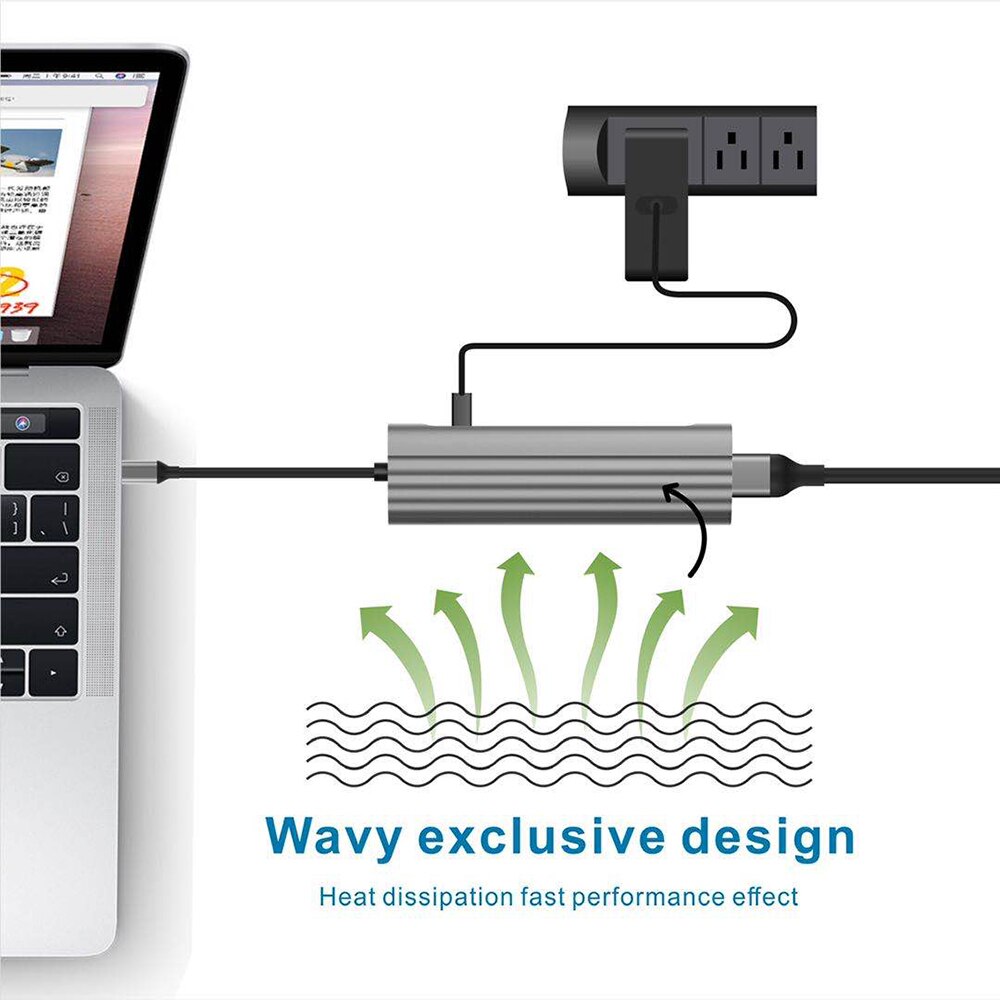 GOOJODOQ USB C HUB Type C to Multi USB 3.0 HUB HDMI Adapter Dock for MacBook Pro Huawei Mate 40 USB-C Splitter Port Type C HUB